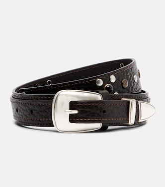 Studded leather belt | Lemaire