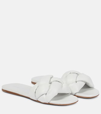 Pantoletten aus Leder | Miu Miu