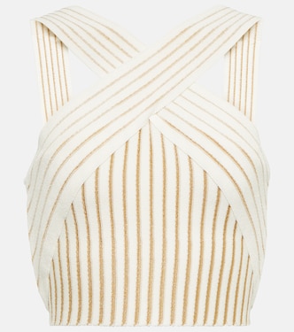 Crop top de punto acanalado | Balmain