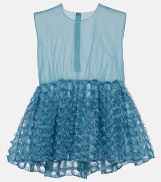 Vestido midi de tul con volantes | Noir Kei Ninomiya