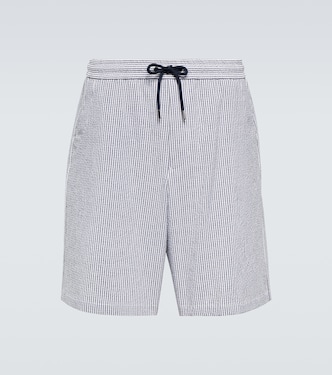 Shorts en mezcla de algodón a rayas | Giorgio Armani