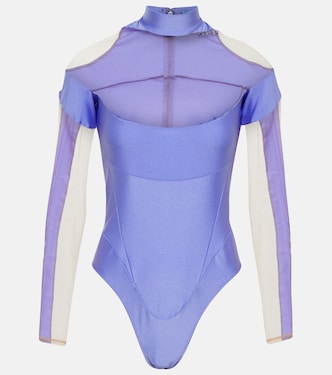 Body in tulle con pannelli | Mugler