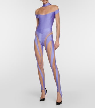 Body en tulle à empiècements | Mugler