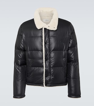 Daunenjacke mit Faux Shearling | Saint Laurent