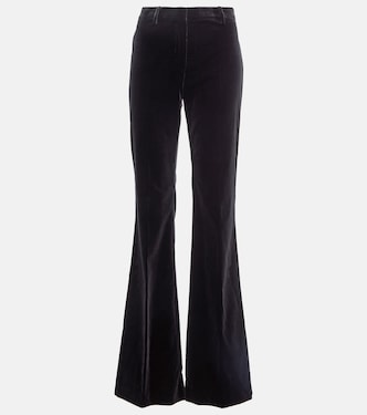 High-rise cotton velvet flared pants | Etro