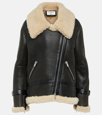 Lederjacke mit Shearling | Saint Laurent