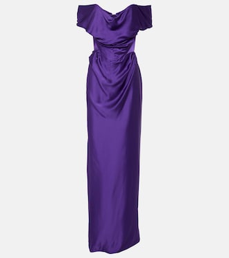 Off-Shoulder-Robe aus Satin | Vivienne Westwood