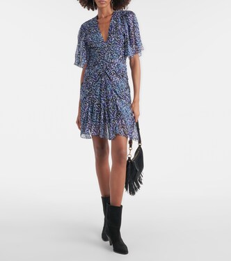 Vivienne leopard-print ruched minidress | Marant Etoile