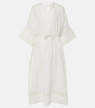 Belted cotton-blend maxi dress | Yves Salomon