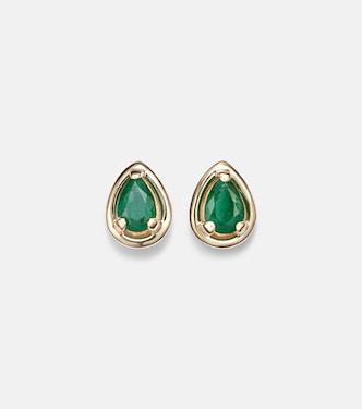 Ohrringe Birthstone Bonbon aus 14kt Gelbgold mit Smaragden | Stone and Strand
