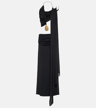 Verziertes Maxikleid aus Jersey | Christopher Esber