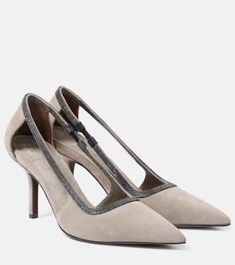 Pumps Monili aus Veloursleder | Brunello Cucinelli