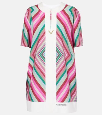 Vestido corto Rhombus 75 de algodón con VGold  | Valentino