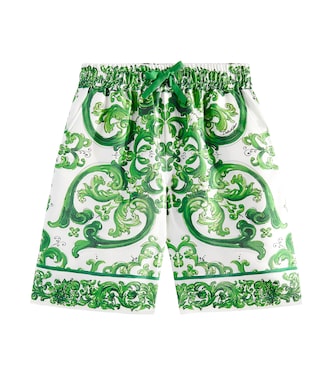 Bermudas Majolica de seda | Dolce&Gabbana Kids