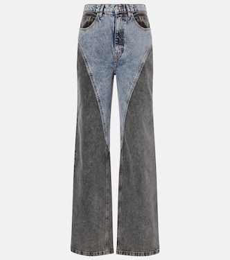Jeans anchos de tiro alto con paneles | Rotate