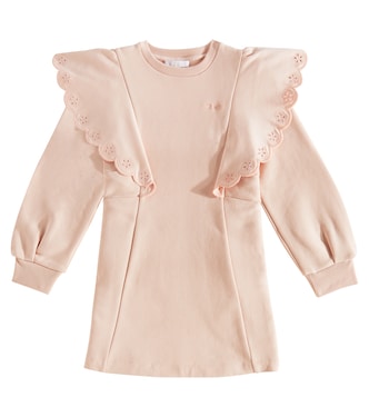 Abito in cotone con volant | Chloé Kids