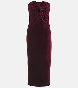 Midikleid aus Samt | Self-Portrait