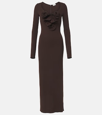 Floral-appliqué jersey maxi dress | Magda Butrym