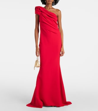 Tanna one-shoulder crêpe gown | Safiyaa