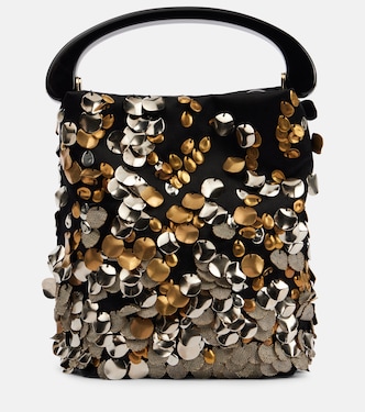 Small embellished satin tote bag | Dries Van Noten