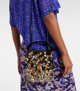Sac à bandoulière en satin à sequins | Dries Van Noten