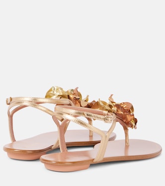 Appliqué metallic leather sandals | Aquazzura