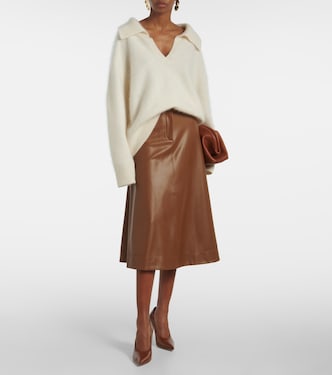 Gonna midi Louise in similpelle | Veronica Beard