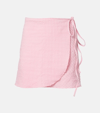 Gingham beach cover-up | Hunza G