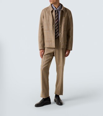 Stripe Oxford Armband gingham cotton shirt | Thom Browne