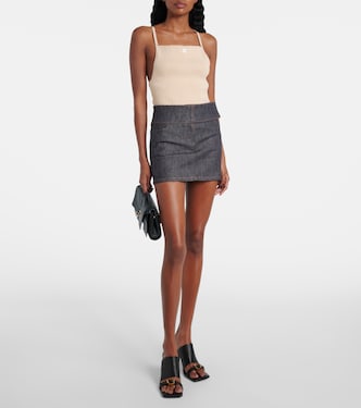 Logo ribbed-knit tank top | Courrèges