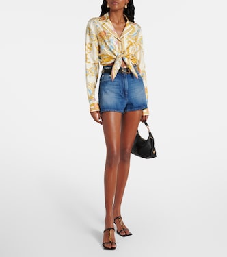 Underwater Barocco crop top | Versace