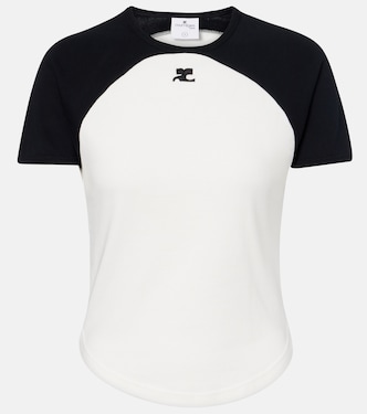 T-shirt Circle contrasté en coton | Courrèges