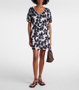 Hazel floral cotton voile minidress | Velvet