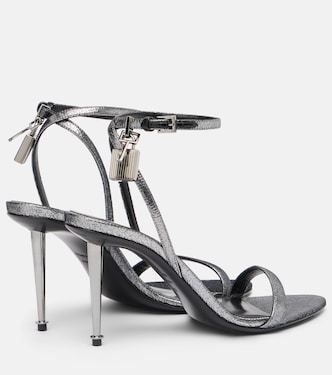 Sandalen Padlock 85 aus Metallic-Leder | Tom Ford