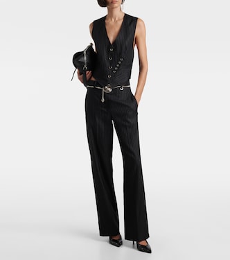 Noanda pinstriped wool-blend straight pants | Isabel Marant