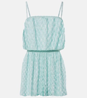 Open-knit lamé romper | Missoni