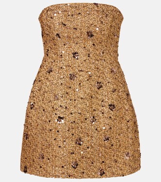 Kit sequined tweed bustier dress | Simkhai