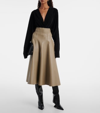 Flared midi skirt  | Norma Kamali