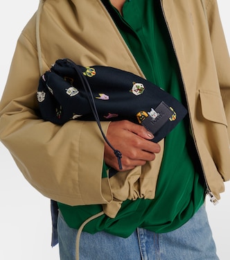 x Louis Wain Cat Small denim pouch | Loewe