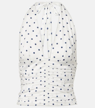 Edie polka-dot halterneck top | Posse