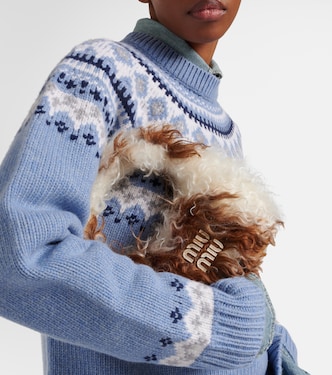 Wander cow-print shoulder bag | Miu Miu