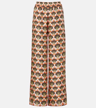 Printed silk palazzo pants | La DoubleJ
