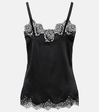 Camisole in raso di seta con pizzo | Dolce&Gabbana