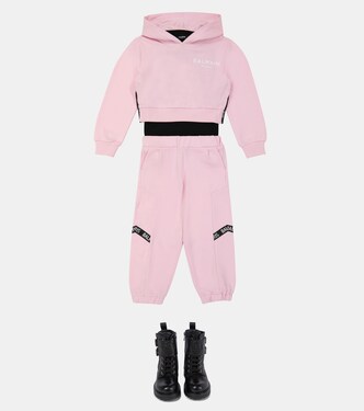 Pantaloni sportivi in cotone con logo | Balmain Kids