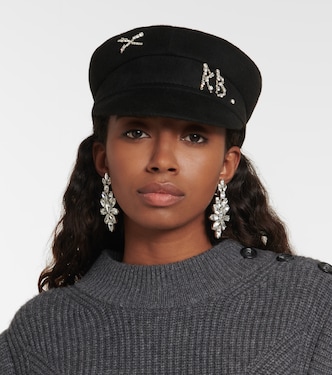 Embellished wool baker boy cap | Ruslan Baginskiy