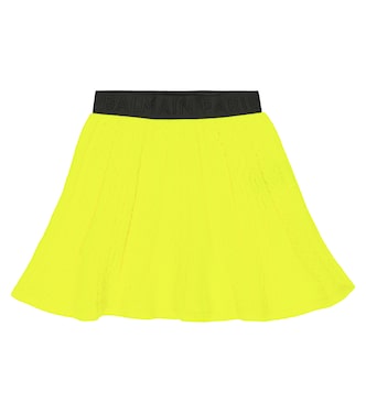 Cable-knit wool and cashmere skirt | Balmain Kids