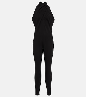 Mono de crepé con cuello halter | Alaïa