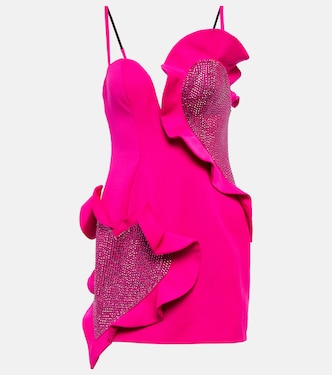 Robe en crêpe de laine à ornements | Area