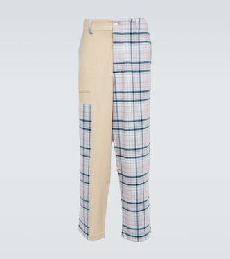 Pantalones de lana, seda y cachemir a cuadros | The Elder Statesman