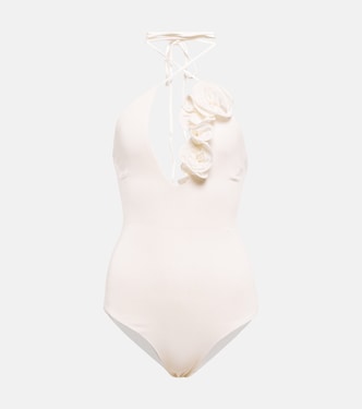 Ruffled halterneck jersey bodysuit | Magda Butrym